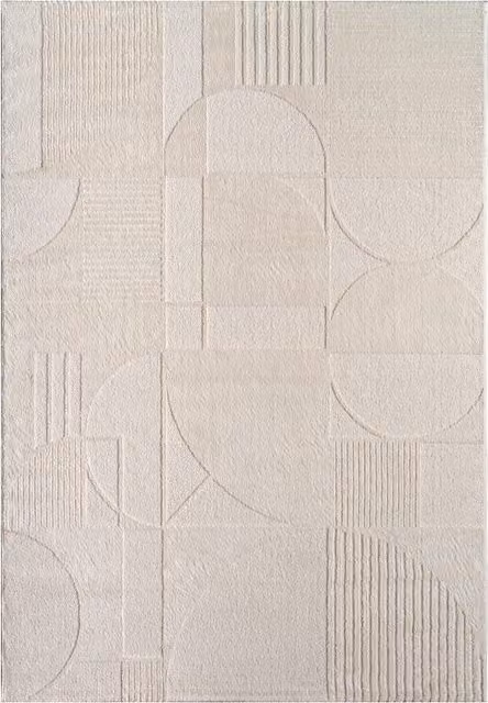 Tappeto moderno Sumo color beige con design geometrico L: 160 cm x P: 230 cm – 1