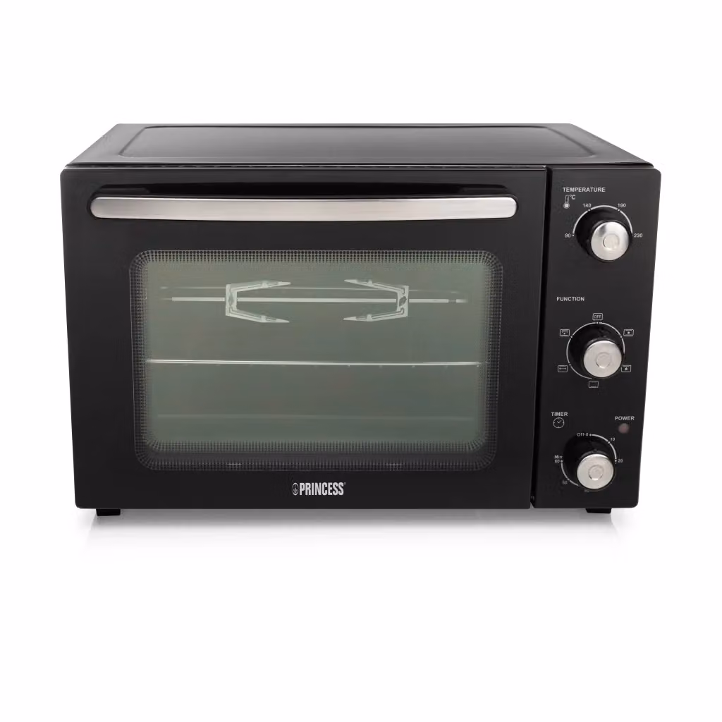 Fornetto elettrico a convezione Princess deluxe con grill e girarrosto, colore nero, capacità 32 l, assorbimento 1500 W – 3