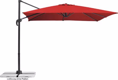 Ombrellone Schneider Rhodos Junior, rosso, 270 x 270 cm, completo di fodera protettiva