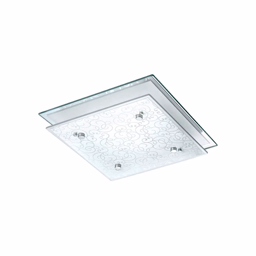 Plafoniera IKAROS IP21 1xE27/40W bianco cromo/opaco specchio L:23,5cm L:7,5cm H:23,5cm dimmerabile