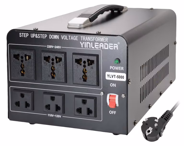 Convertitore di tensione da 5000 VA - 110 V/220 V (ingresso/uscita) - 32 Ampere - Montaggio a parete