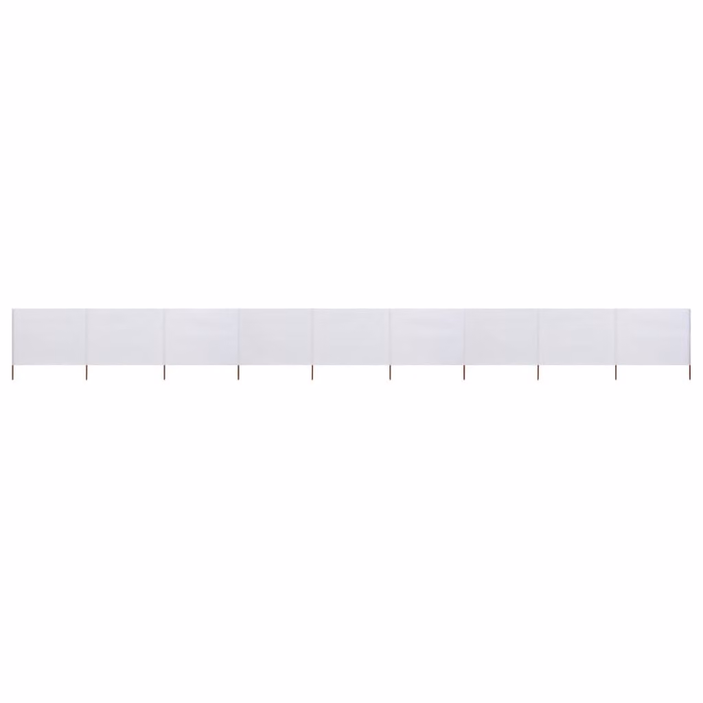 The Living Store 9 pezzi di tessuto frangivento 1200 x 160 cm bianco sabbia