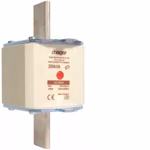 Cartuccia fusibile NH NH3 gTr 400 V 200 kVA 289 A con indicatore centrale e manico in metallo