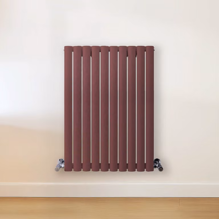 Radiatore di Design Orizzontale Rosso (Booth Rosso) - 800mm x 590mm - Pannello Doppio  - Revive
