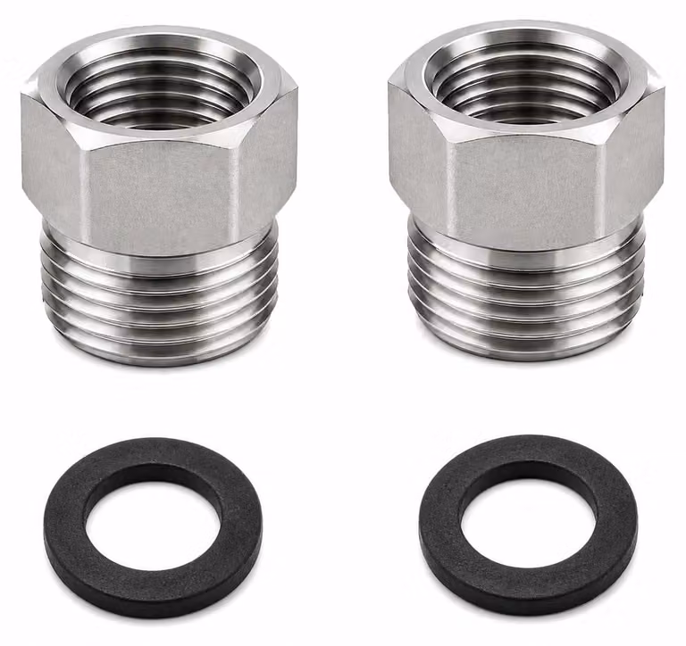 Set di 2 adattatori da G1/2 a G3/8 in acciaio inossidabile 304