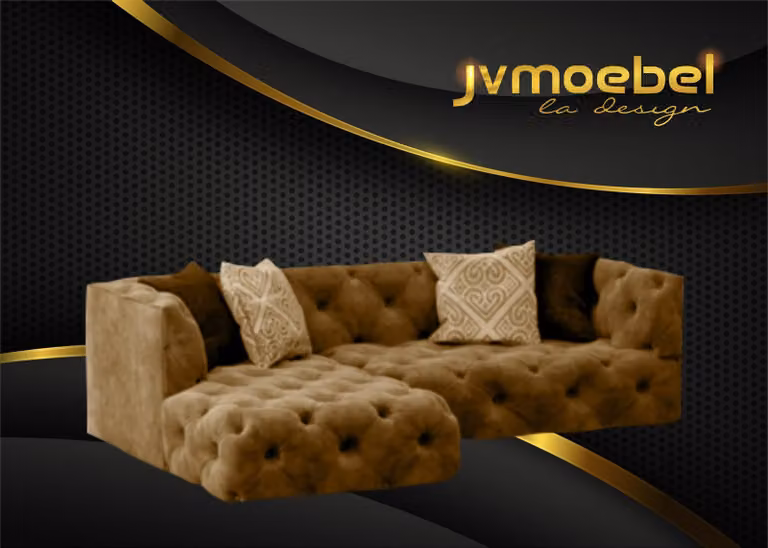Chesterfield L-Form Ecksofa Couch Design Polster Textil Garnitur Sofa Ecke