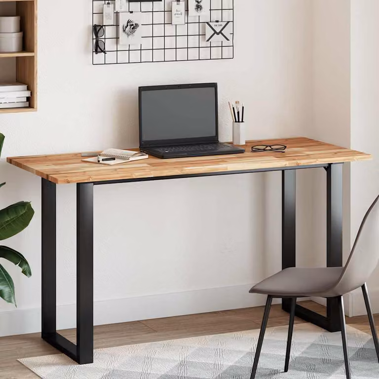 Piano Tavolo Rettangolare in Legno di Acacia Oliato Marrone vidaXL L: 140 cm, P: 60 cm, H: 2 cm