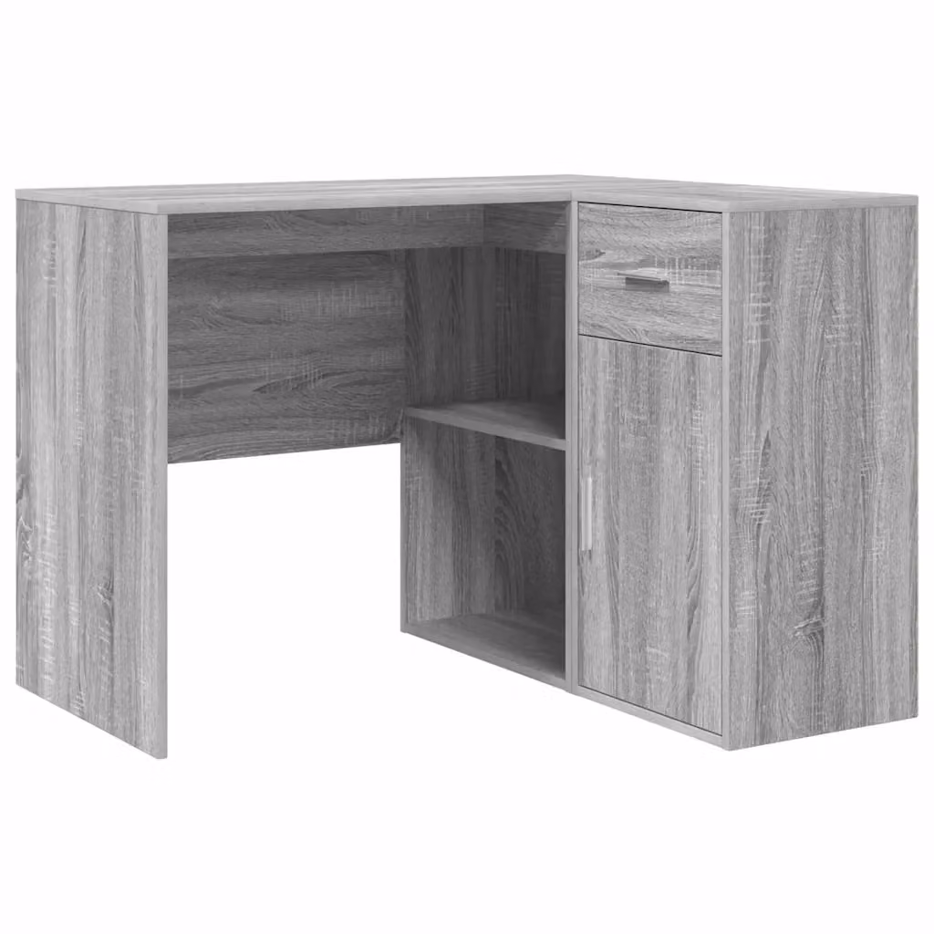 Scrivania ad angolo moderna vidaXL Grigio L: 102 cm, P: 88 cm, H: 75 cm – 2