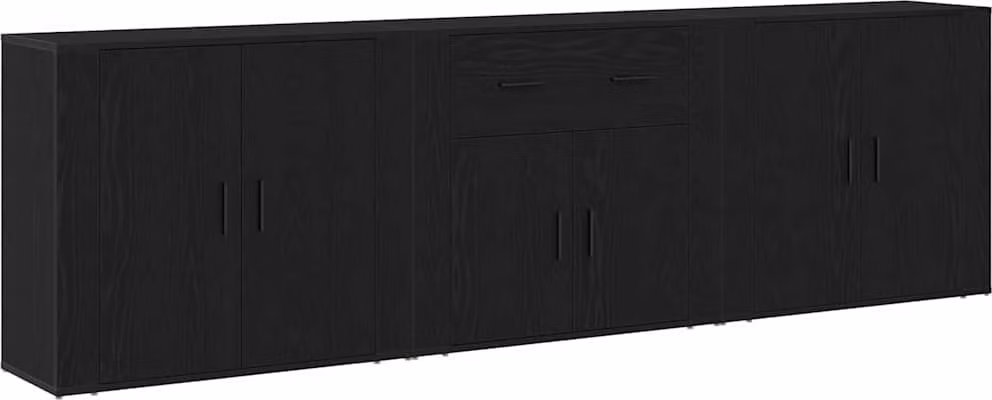 Credenza Rovere Nero 240 x 33 x 70 cm Legno multistrato
