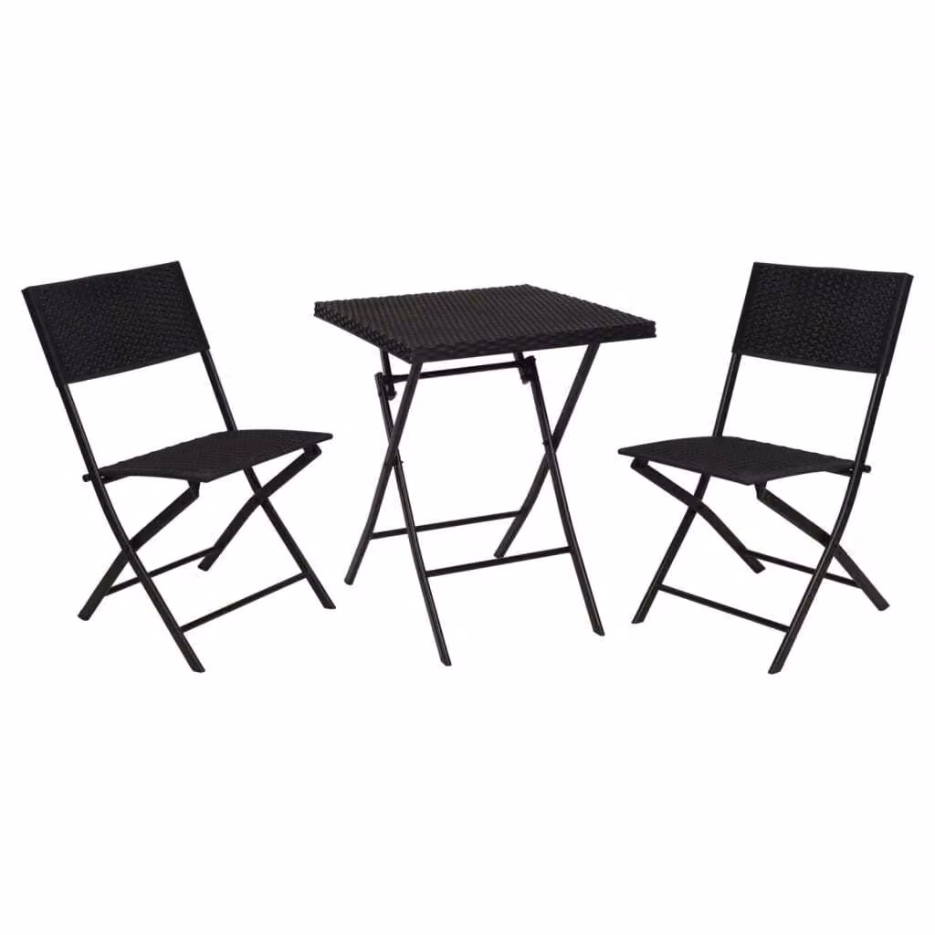 ProGarden Set bistrot da giardino 3 pezzi look rattan