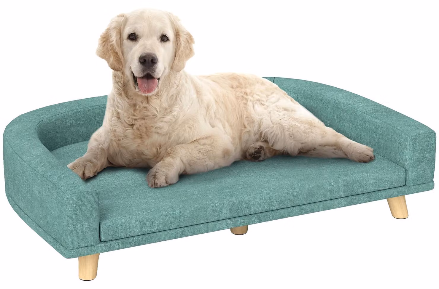 Divano-letto per cani, con cuscino removibile, gambe in legno robuste, divano trasformabile in letto