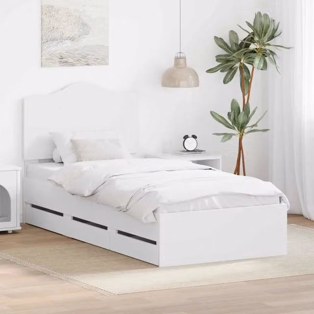 Struttura del letto Bianco 90 x 200 cm Legno Ingegnerizzato 3413450
