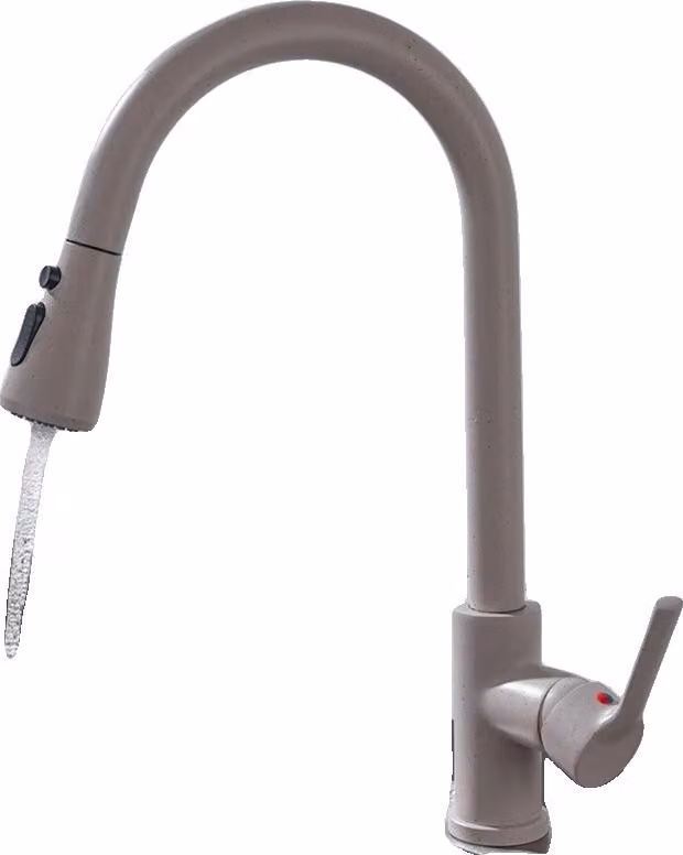 Miscelatore da cucina, funzione doccia estraibile, design contemporaneo, CF04043YMWM Beige