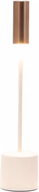 Zafferano Lampada da tavolo ricaricabile Carolina LED dimmerabile Touch Beige e Bronzo
