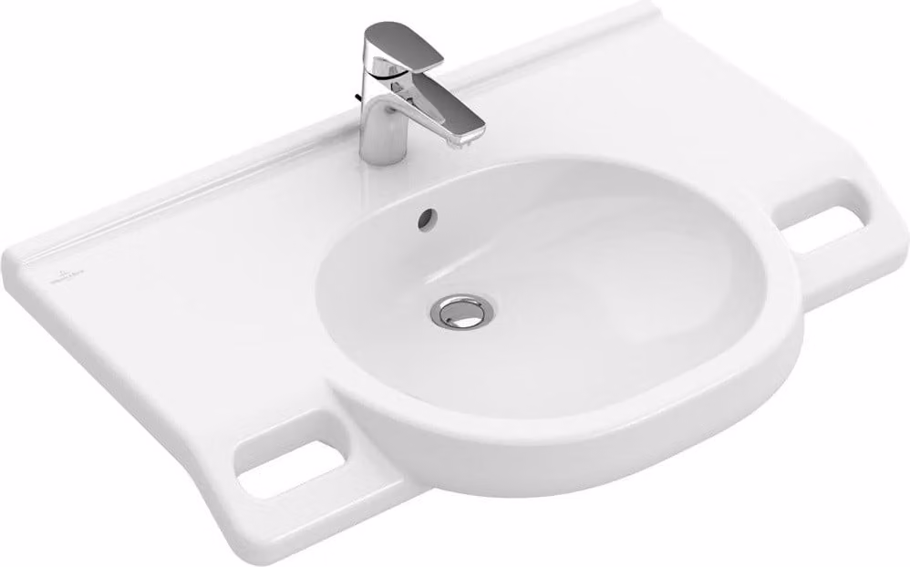 Villeroy & Boch ViCare lavabo, 1 trou pour robinet, sans trop-plein, non rectifié, 800x550mm, 41208101, 41208101
