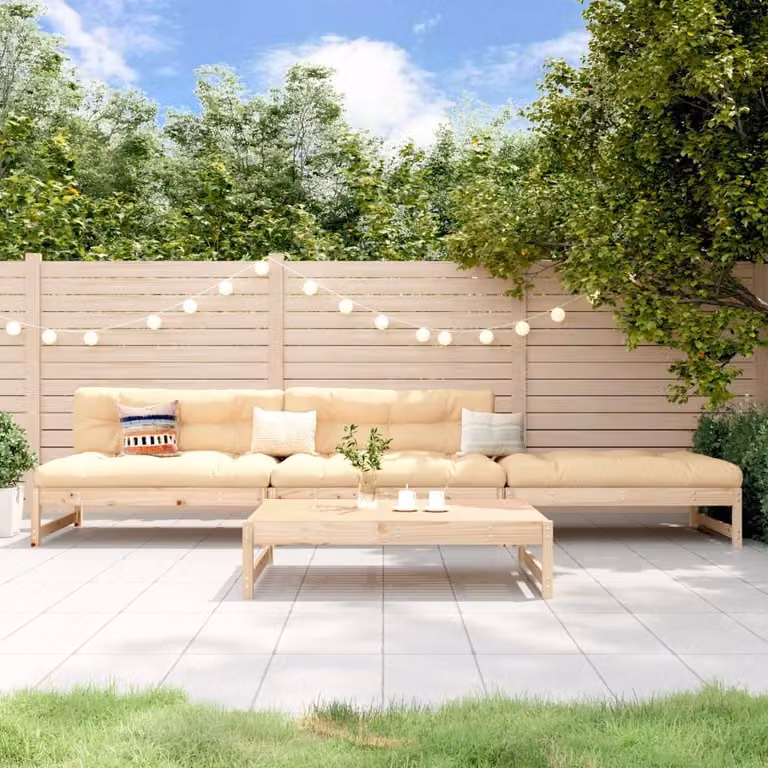 Maison Exclusive - Set Salotto da Giardino 4 pz in Legno Massello di Pino