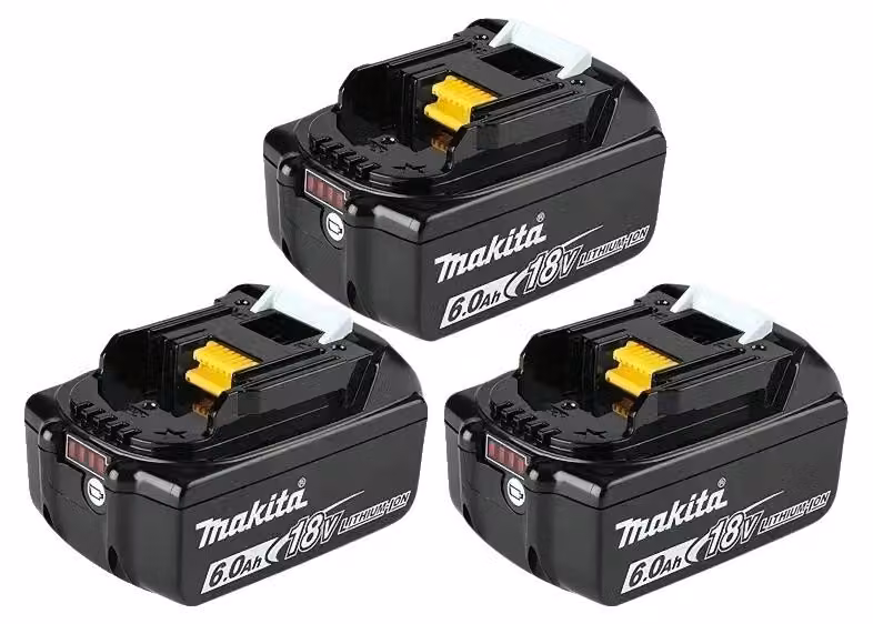 Batterie per utensili elettrici, ricaricabili, agli ioni di litio, compatibili con diversi modelli, confezione da 3 batterie da 6,0 Ah