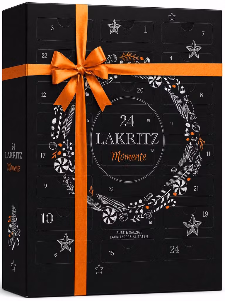 BOXILAND® calendario avvento liquirizia 2026, dolce & salato, salmiak