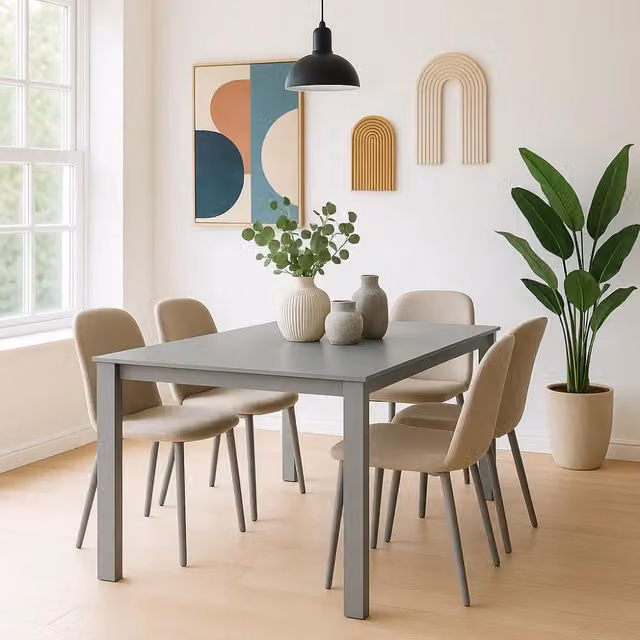 Tavolo da pranzo allungabile Function Duzzle in vetro temperato grigio L/P: 120-170 x 80 cm – 1