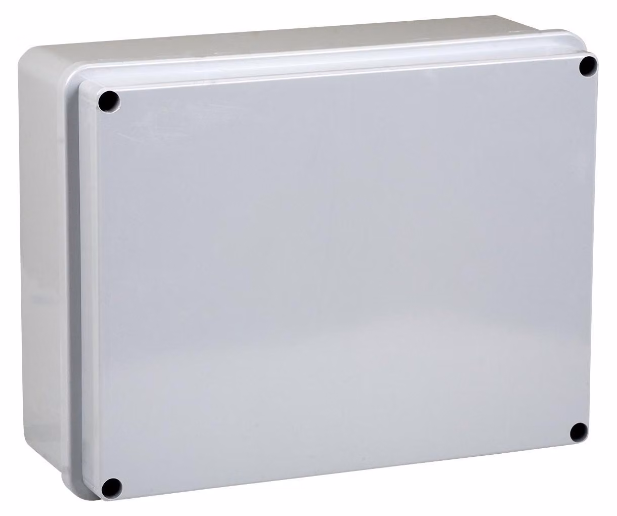 Scatola rettangolare grigia, dimensioni 150 x 110 x 70 mm