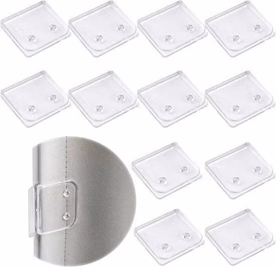 Ganci per cabina doccia, autoadesivi, 12 pezzi, antispruzzo