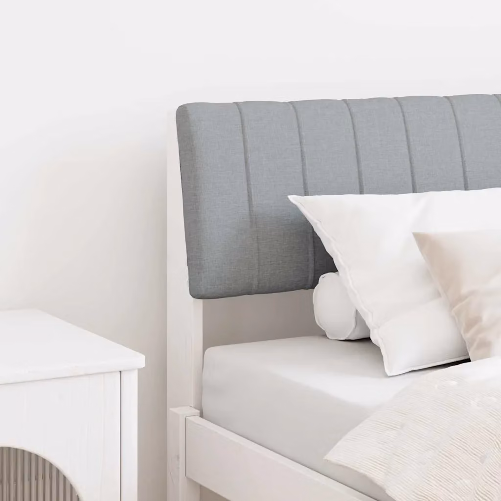 Testiera imbottita vidaXL in pino massello Grigio chiaro 100 cm