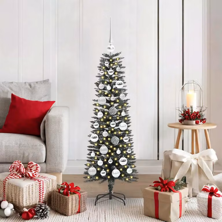 Albero di Natale artificiale verde vidaXL con 150 LED luce bianca calda, Altezza: 120 cm