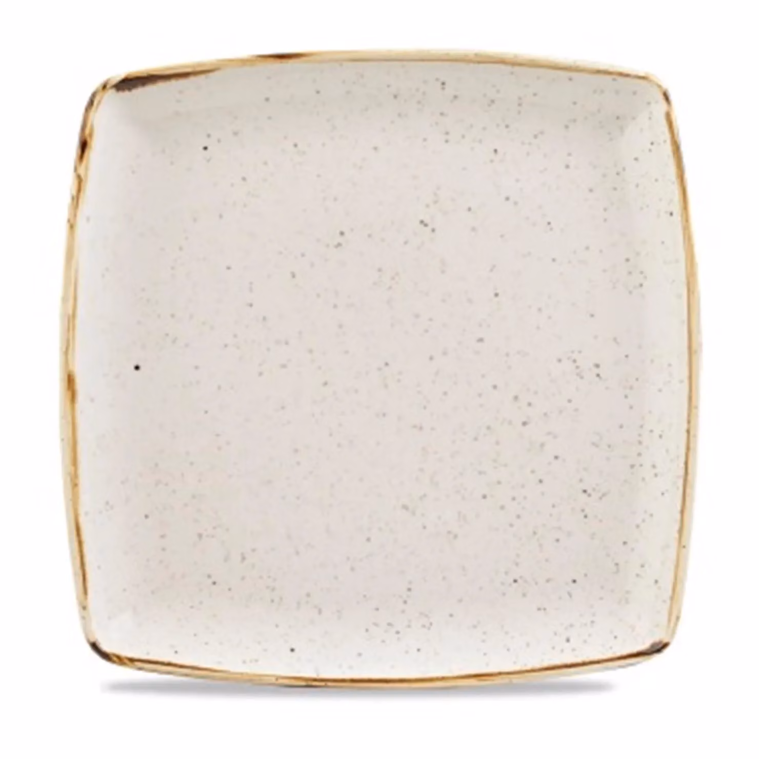 Piatto quadrato in porcellana bianco stone diam. 27 cm 12 pezzi
