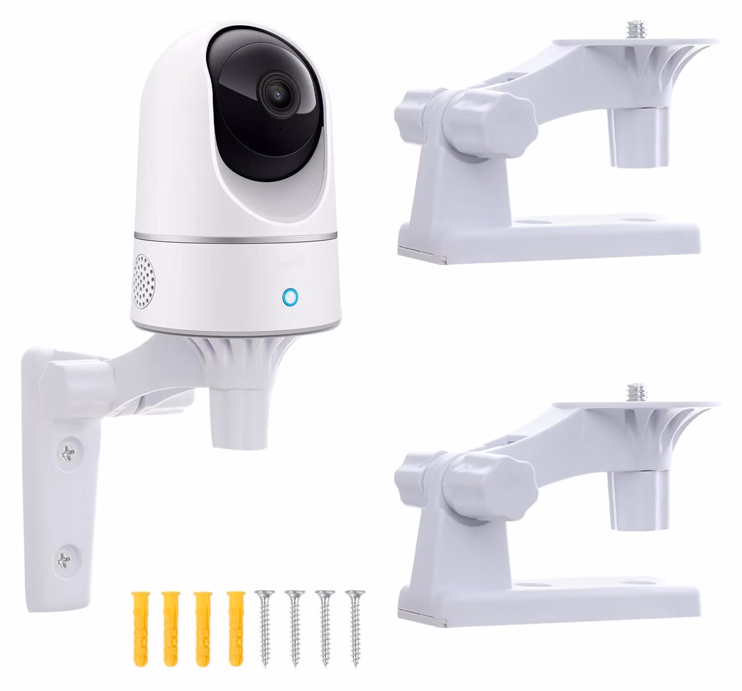 Set di 2 supporti per telecamere, compatibili con la telecamera interna E220 e con le telecamere di sicurezza 2C/2, con rotazione a 180°