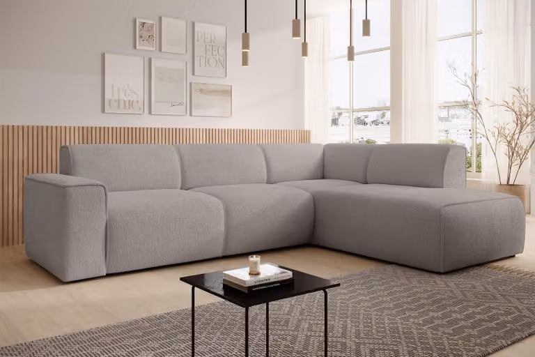 AX LIVING Divano a L Didim L Beige – 292 cm, elegante e confortevole R