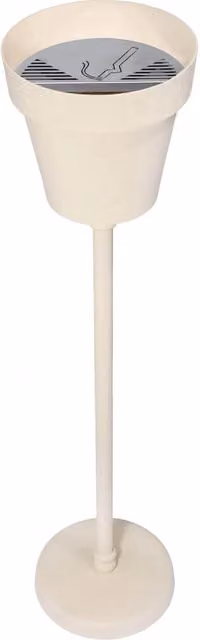 Posacenere da esterno Belfer 42/SPS in metallo colore avorio/beige con secchiello interno rimovibile