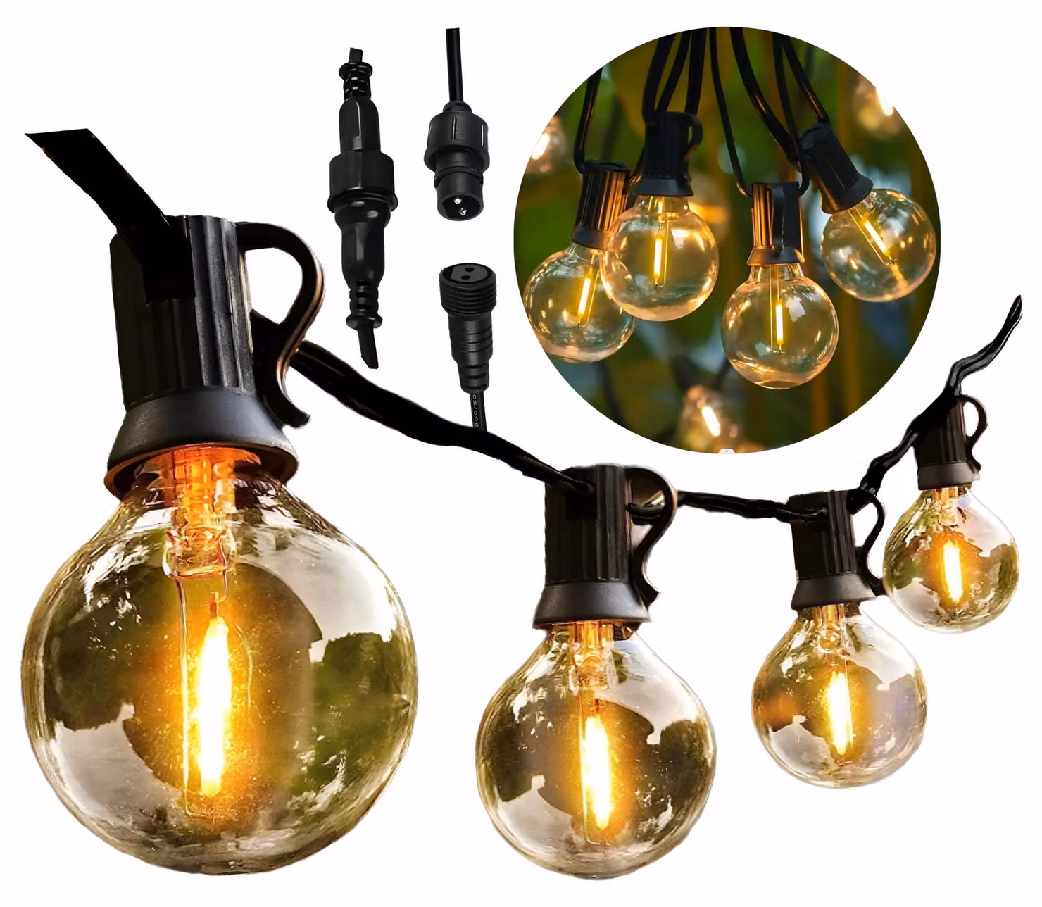 Catena luminosa da 15 metri - Illuminazione per esterni - Catena luminosa a LED - Illuminazione esterna