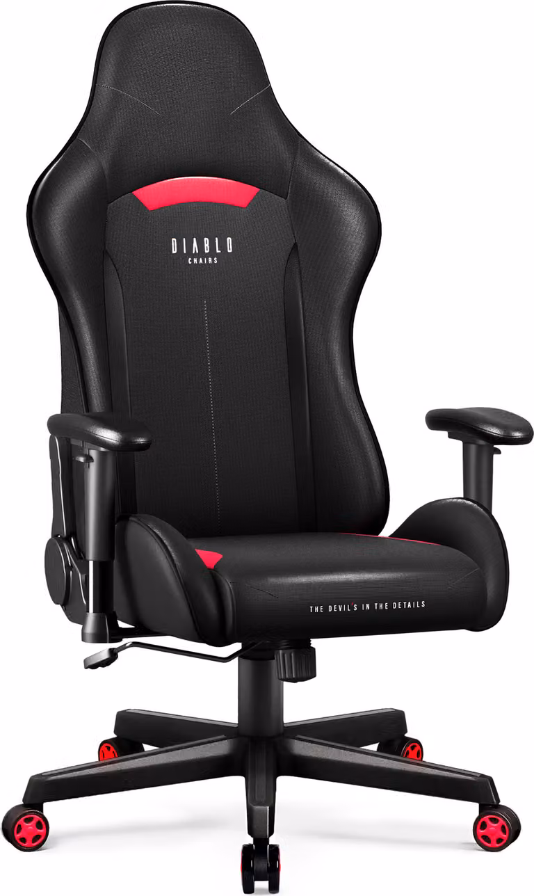 Diablo X-ST4RTER Sedia da gioco Sedia da ufficio Sedia per PC Sedia ergonomica Rivestimento in tessuto Braccioli 2D Meccanismo di inclinazione