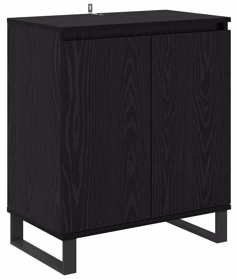 Credenza Rovere Nero 60 x 35 x 70 cm Legno multistrato