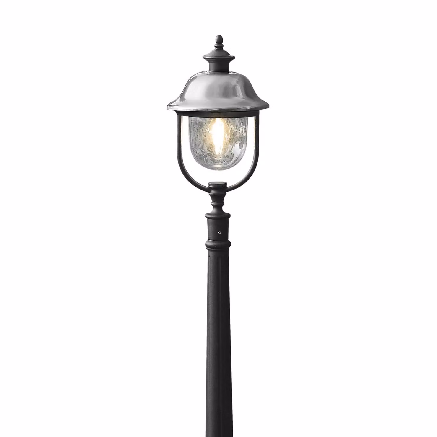 Konstsmide Lampioncino da giardino PARMA, Nero, Acciaio Inox, Campagna / Rustiche, Lampada da esterni