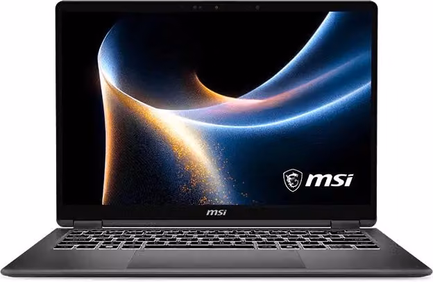 MSI Prestige 14 Flip AI+ Notebook, Schermo da 14 pollici, Intel, 32GB RAM, 1TB SSD, Windows 11 Pro, Grigio