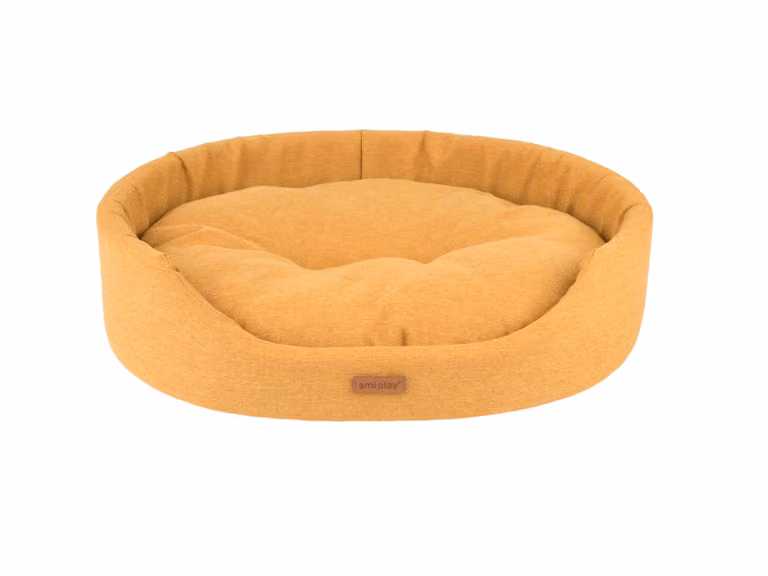 Cuccia per cani ovale MONTEGO senape/senape taglia S, M, L, XL, XXL Taglia: XL - 72x63x16 cm