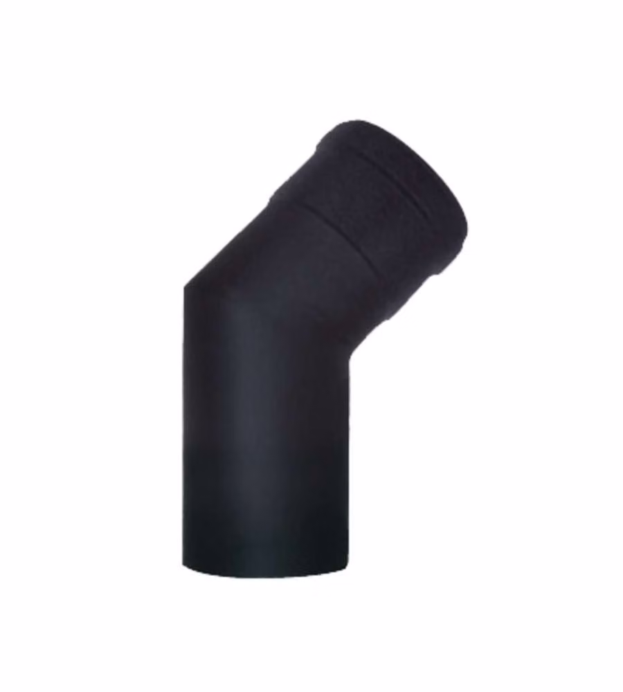 Gomito in Acciaio a 45° 8 cm Nero Ala
