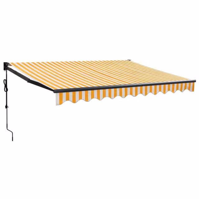 Tenda Sole | Tenda parasole Automatica Retrattile Gialla e Bianca 3x2,5 m