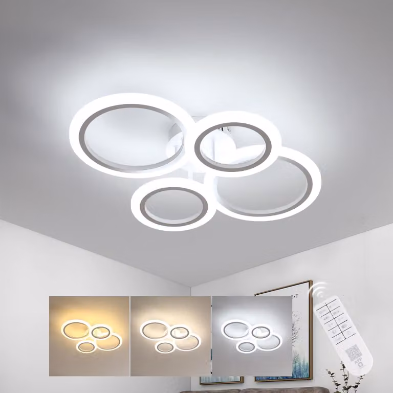 Pannello LED da soffitto, dimmerabile, 32W, 3600 lumen, bianco, 57 cm, temperatura di colore regolabile da 3000K a 6500K