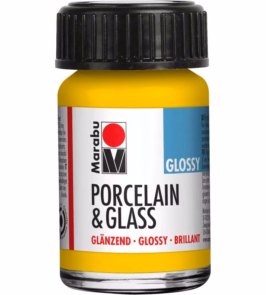 Marabu Vernice lucida per porcellana e vetro giallo sole 15 ml