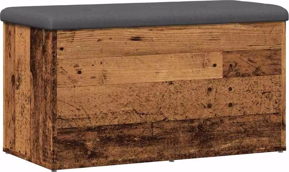 Panca Portaoggetti Legno Antico 82x42x45 cm Legno Multistrato