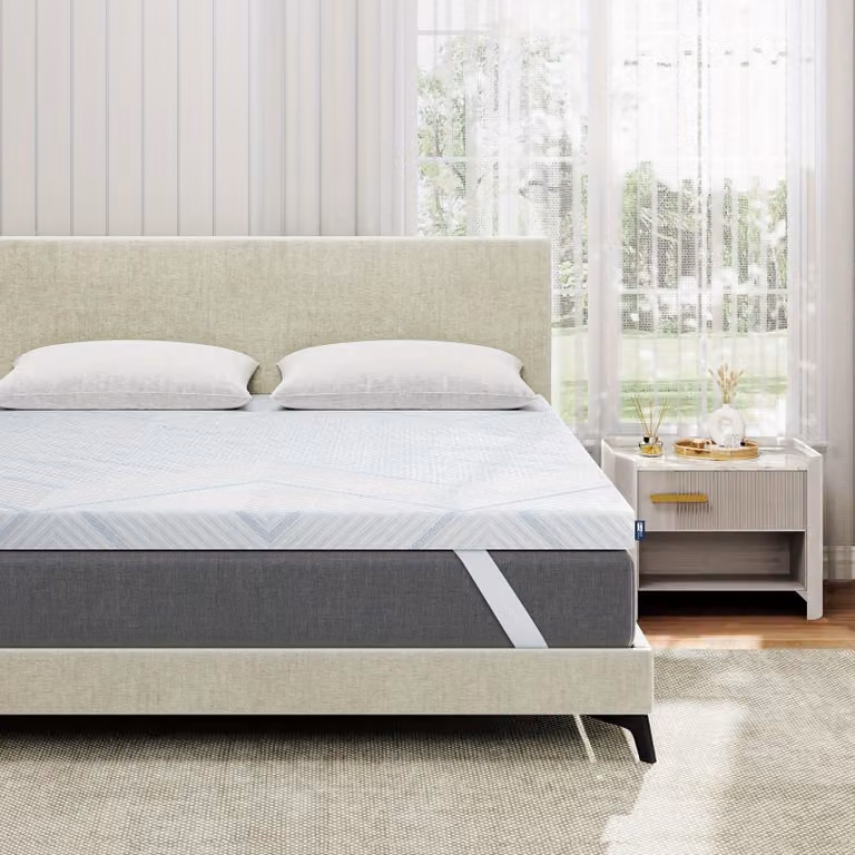 Materasso in schiuma fredda e gel, spesso 7,5 cm, con doppia densità (H2 e H3), rivestimento lavabile