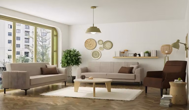 Couchgarnitur Zweisitzer Sessel Grau Stoffsofas Polstersofa 3tlg Set