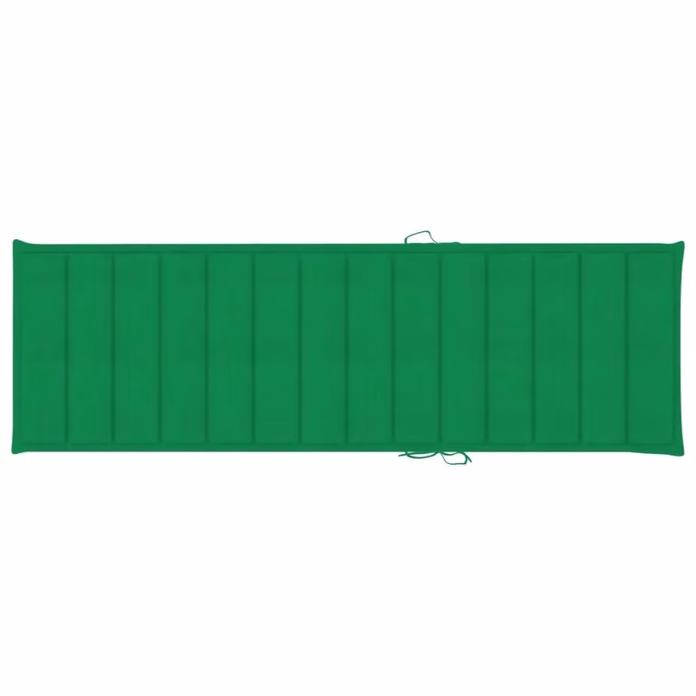 Lettino prendisole da giardino vidaXL in legno di acacia con cuscino impermeabile grigio e verde