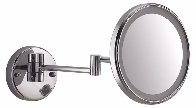 Specchio ingranditore da muro tondo 5X con LED | Eva
