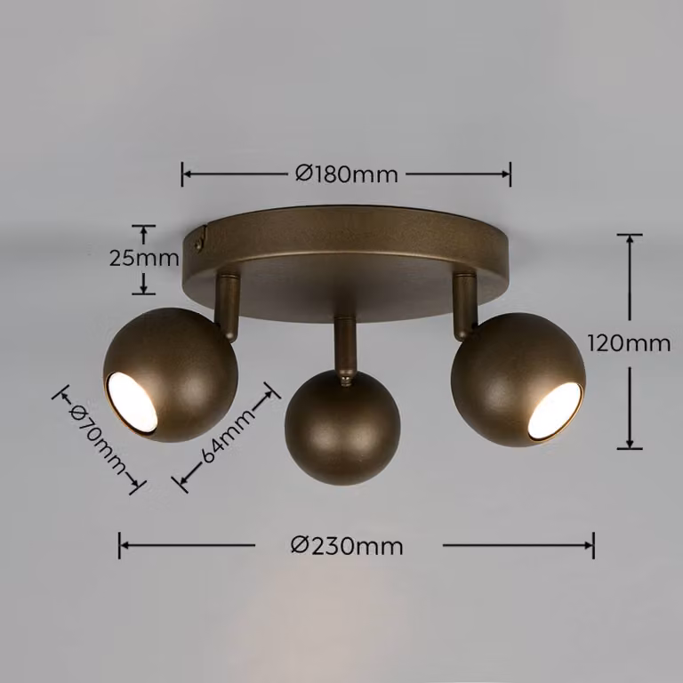 Reality Leuchten Plafoniera soffitto Enaro, dimmerabile, Alluminio / Grigio / Zincato, Soggiorno / Sala da pranzo, Metallo, Moderno, Plafoniera