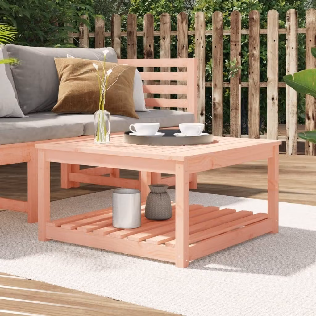 Tavolo da giardino The Living Store 82,5x82,5x45 cm in legno massiccio di abete Douglas