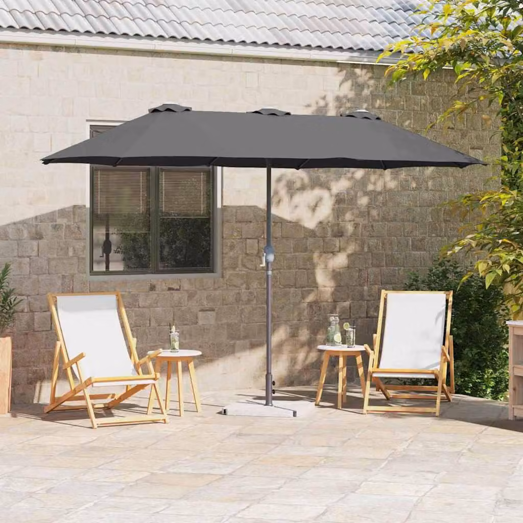 Maison Exclusive - Ombrellone da giardino, dimensioni 370 x 197 x 239 cm, realizzato in poliestere e alluminio