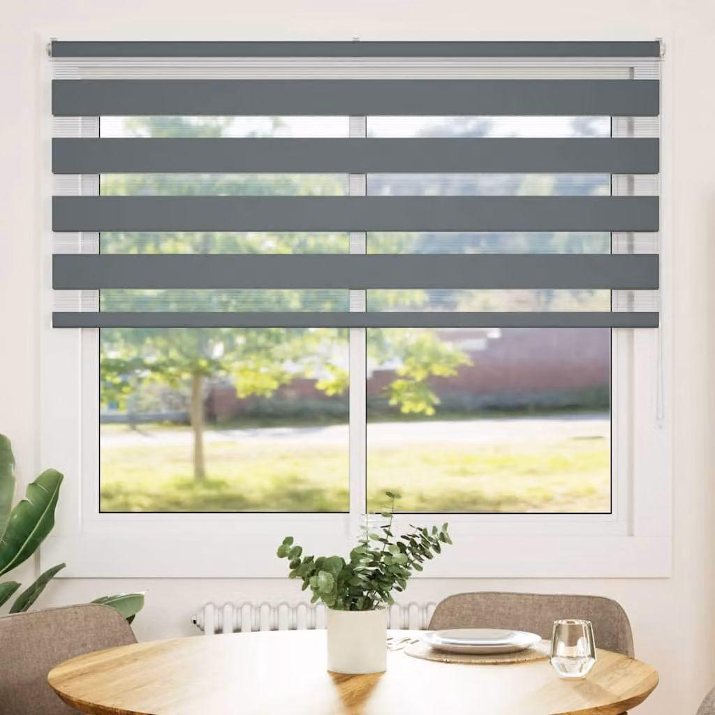 vidaXL Tenda a Rullo Zebra Larghezza Tessuto 160,9 cm Poliestere